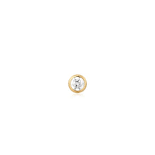 Load image into Gallery viewer, Gold Solitaire Cubic Zirconia Barbell Ania Haie