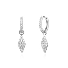 Laden Sie das Bild in den Galerie-Viewer, Silver Pave Sparkle Huggies