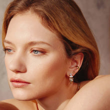 Load image into Gallery viewer, Gold Pyramid Glam Stud Earrings