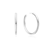Cargar imagen en el visor de la galería, Silver Classic Tube Oversized Hoop Earrings