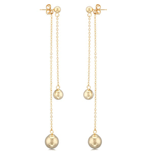14 K Yellow Gold Dangle Earrings