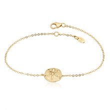 Load image into Gallery viewer, Gold Sand Dollar Adjustable Bracelet