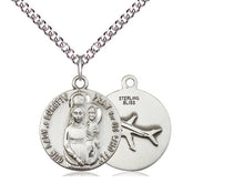 Load image into Gallery viewer, Our Lady Of Loretto Silver Pendant With Chain Religious