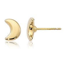 Load image into Gallery viewer, Half Moon 14 K Yellow Gold Earrings