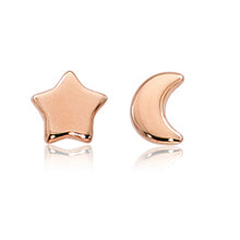 Load image into Gallery viewer, Star &amp; Moon 14 K Rose Gold Earrings
