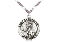 Load image into Gallery viewer, Saint Christopher Silver Pendant And Chain
