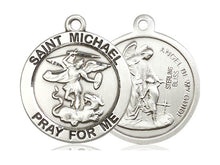 Load image into Gallery viewer, Saint Michael Silver Pendant And Chain