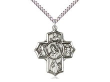 Load image into Gallery viewer, Irish Five Way Cross And Chain