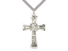 Load image into Gallery viewer, Mosaic Silver Cross With Chain Religious