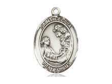 Load image into Gallery viewer, Saint Cecilia Silver Pendant With 18 Inch Silver Chain Religious