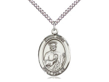 Load image into Gallery viewer, Saint Jude Silver Pendant With Silver Chain Religious