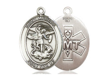 Load image into Gallery viewer, Saint Michael E.M.T. Silver Pendant With Chain