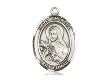 Charger l'image dans la galerie, Saint Theresa Sterling Silver Medal With 18 Inch Chain Religious