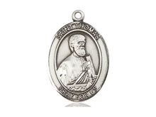 Load image into Gallery viewer, Saint Thomas The Apostle Silver Pendant With Chain Religious