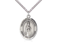 Load image into Gallery viewer, Silver Virgin De Fatima Pendant With 18 Inch Silver Chain Religious