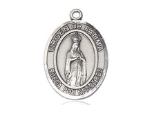 Load image into Gallery viewer, Silver Virgin De Fatima Pendant With 18 Inch Silver Chain Religious