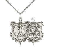 Load image into Gallery viewer, Our Lady Of Czestochowa Silver Pendant With Chain Religious