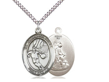 Load image into Gallery viewer, My Guardian Angel Basketball Silver Pendant With Chain