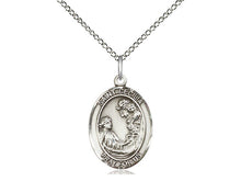 Load image into Gallery viewer, Saint Cecilia Silver Pendant With 18 Inch Silver Chain Religious