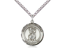 Load image into Gallery viewer, Saint Christopher Silver Pendant And Chain