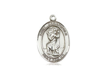 Load image into Gallery viewer, Saint Christopher Silver Pendant With Chain
