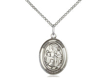 Load image into Gallery viewer, Saint James The Greater Silver Pendant With Chain Religious