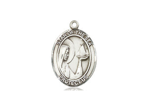 Our Lady Star Of The Sea Silver Pendant And Chain