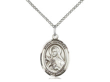 Charger l'image dans la galerie, Saint Theresa Sterling Silver Medal With 18 Inch Chain Religious