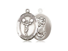 Load image into Gallery viewer, Cheerleading St Christopher Silver Pendant With Chain