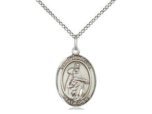 Load image into Gallery viewer, Saint Isabella of Portugal Silver Pendant And Chain Religious