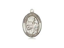 Load image into Gallery viewer, Our Lady Of Lourdes Silver Pendant With Chain Religious