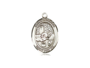 Saint Rosalia Silver Pendant And Chain Religioius