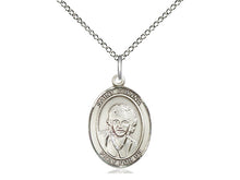 Load image into Gallery viewer, Saint Gianna Silver Pendant And 18 Inch Chain Religious