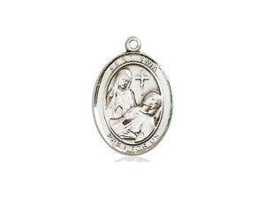 Saint Fina Silver Pendant With Chain Religious