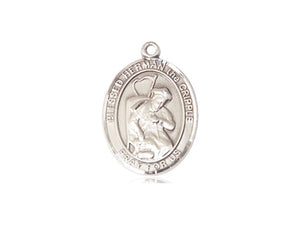 Saint Herman The Cripple Silver Pendant And Chain