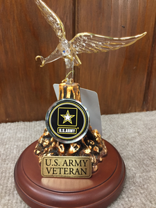 USA Army Veteran Glass Figurine