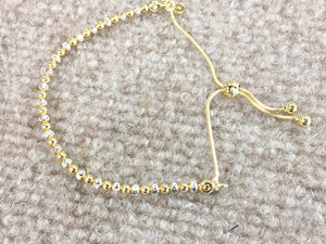 Gold And Silver Bolo Adjustable Bracelet