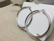 Load image into Gallery viewer, Silver Big Hoop Earrings