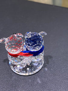 Hugging Teddies Crystal Figurine