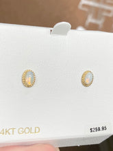 Load image into Gallery viewer, Opal 14 K Yellow Gold Earrings
