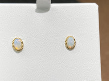 Load image into Gallery viewer, Opal 14 K Yellow Gold Earrings