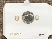 Load image into Gallery viewer, Opal 14 K Yellow Gold Earrings