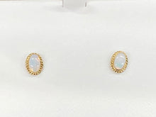 Load image into Gallery viewer, Opal 14 K Yellow Gold Earrings