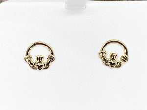 Gold Claddagh Earrings