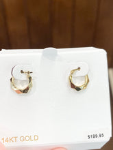 Load image into Gallery viewer, Diamond-Cut Gold Hoop Earrings