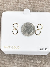 Load image into Gallery viewer, Gold Hammered Infinity Earrings
