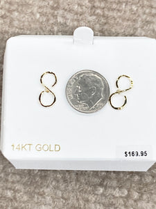 Gold Hammered Infinity Earrings