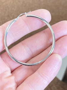 Silver Big Hoop Earrings
