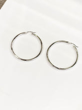 Load image into Gallery viewer, Silver Big Hoop Earrings