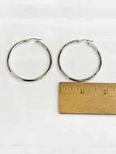 Load image into Gallery viewer, Silver Big Hoop Earrings